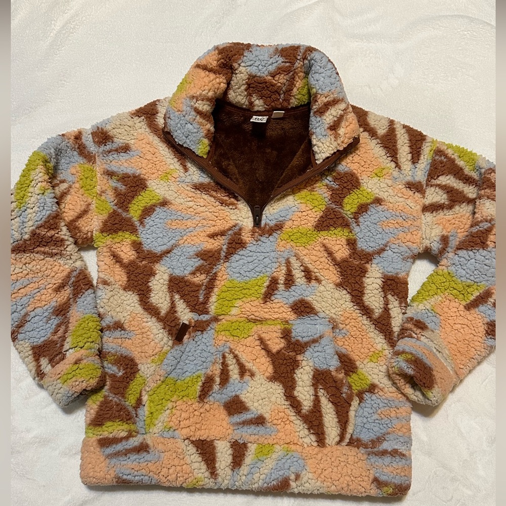 ROXY Bonfires On The Beach 1/4 Zip Fleece Pullover. Size XS.